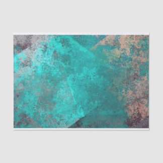abstracte turquoise blauwgroen grunge textuurachte tissuepapier