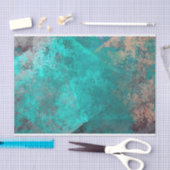 abstracte turquoise blauwgroen grunge textuurachte tissuepapier (Craft)