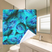 Abstracte turquoise bubbels bad handdoek