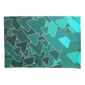 Abstracte Turquoise Driehoek Geometrisch Kussensloop (Voorkant)