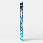Abstracte turquoise en blue Paint Cell Swirl Case-Mate iPhone Case (Achterkant / Rechts)