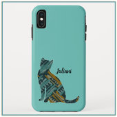Abstracte Turquoise en Gold Cat Lover Case-Mate iPhone Case