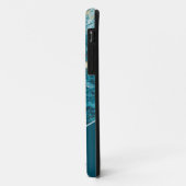 Abstracte turquoise-goudmarmer iPhone Case (Achterkant/links)