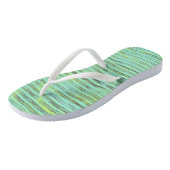 Abstracte turquoise groene golf teenslippers (Schuin)