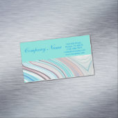abstracte turquoise mint waterverf salon SPA Magnetisch Visitekaartje (Voorbeeld)