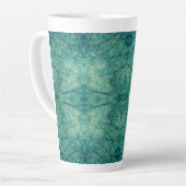 Abstracte turquoise oceaanspiegeling latte mok (Linkerhoek)