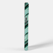 Abstracte turquoise papercut gelaagd monogram Case-Mate iPhone case (Achterkant / Rechts)