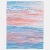 *~* Abstracte turquoise Peach Fleece Deken (Voorkant)