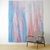 *~* Abstracte turquoise Peach Wandkleed (In situ)