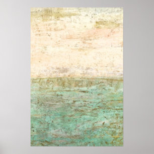 Abstracte tweetonige kunst poster