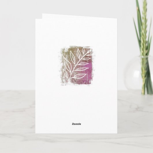 Abstracte Twig Art Drawing Happy Moederdag Kaart (Achterkant)