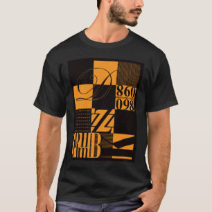 Abstracte typografie t-shirt