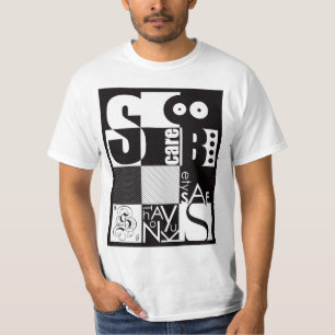 Abstracte typografie t-shirt