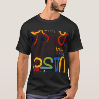 Abstracte typografische kunst | Levendig en dynami T-shirt