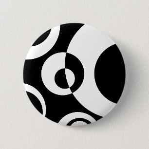 Abstracte ubbles B&W 02 Ronde Button 5,7 Cm