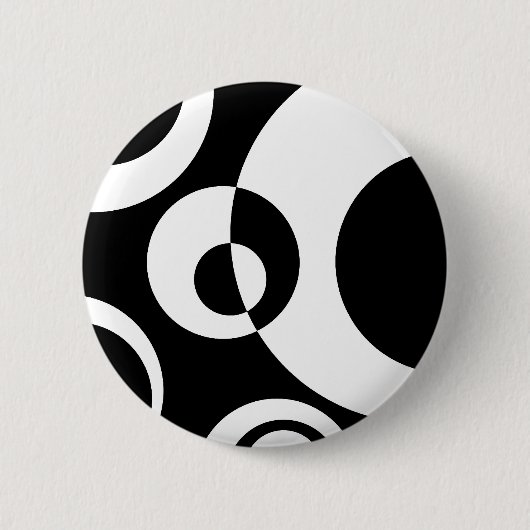 Abstracte ubbles B&W 02 Ronde Button 5,7 Cm (Voorkant)