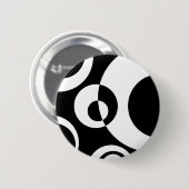 Abstracte ubbles B&W 02 Ronde Button 5,7 Cm (Voorkant /achterkant)