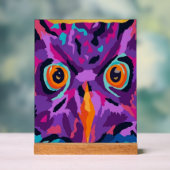 Abstracte uil acryl bord (Neutraal)