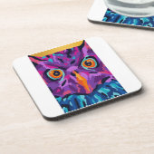 Abstracte uil bier onderzetter (Linkerzijde)