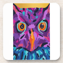 Abstracte uil bier onderzetter