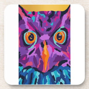 Abstracte uil bier onderzetter