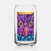 Abstracte uil blikvorm glas (Achterkant)