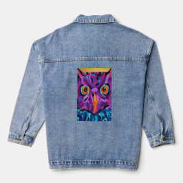 Abstracte uil denim jacket
