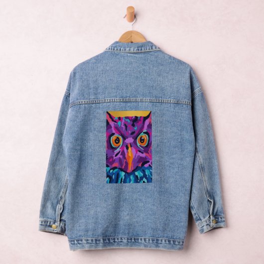 Abstracte uil denim jacket (Hangar)