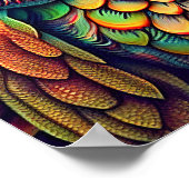 Abstracte uil in heldere kleuren poster (Hoek)