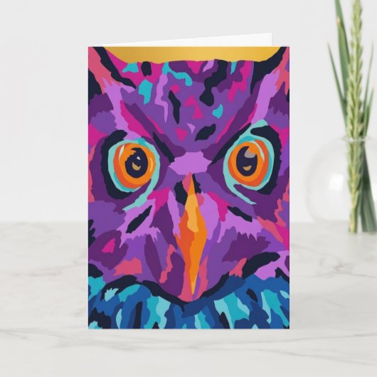 Abstracte uil kaart (Voorkant)