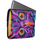 Abstracte uil laptop sleeve (Voorkant Rechts)