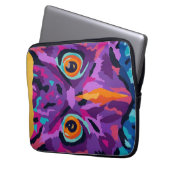 Abstracte uil laptop sleeve (Voorkant Links)