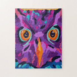 Abstracte uil legpuzzel