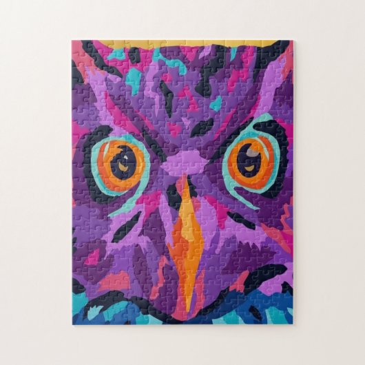 Abstracte uil legpuzzel (Verticaal)