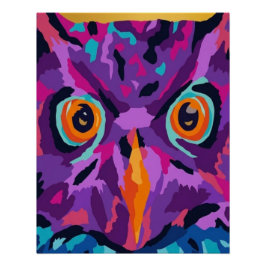 Abstracte uil perfect poster