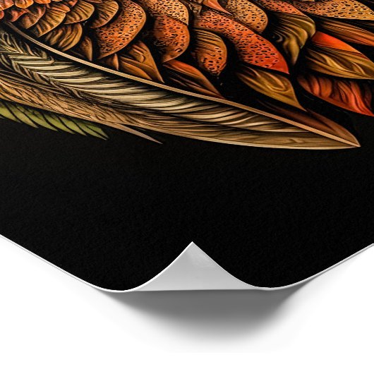 Abstracte uil poster (Hoek)