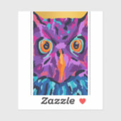 Abstracte uil sticker (Vel)