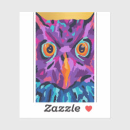 Abstracte uil sticker