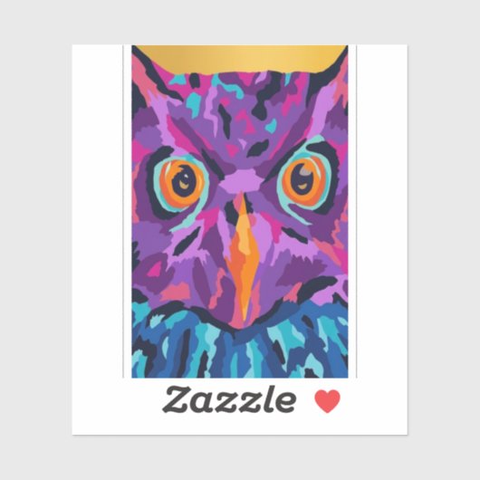 Abstracte uil sticker (Vel)
