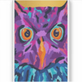 Abstracte uil sticker (Voorkant)