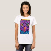Abstracte uil t-shirt (Voorkant volledig)