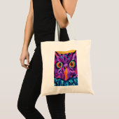Abstracte uil tote bag (Voorkant (product))