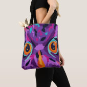 Abstracte uil tote bag (Dichtbij)
