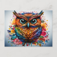 Abstracte Uil Vogelkunst