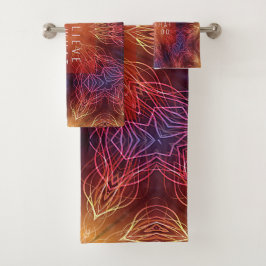 Abstracte uitbarsting van multi-kleurige badhanddo bad handdoek