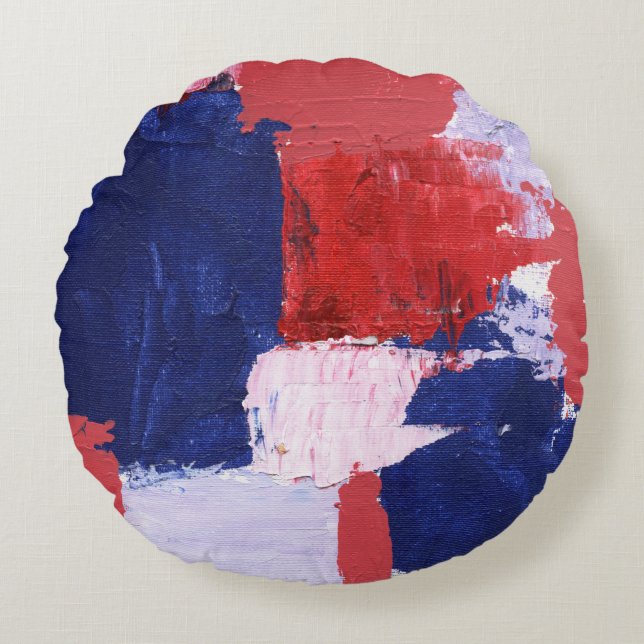 Abstracte uitdrukking nr. 2 van Michael Moffa Rond Kussen (Voorkant)