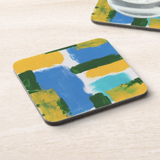 Abstracte uitdrukking nr. 3 van Michael Moffa Bier Onderzetter (Linkerzijde)