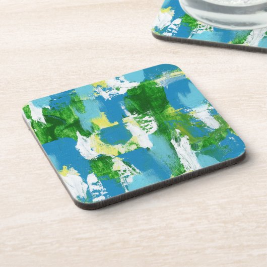 Abstracte uitdrukking nr. 5 van Michael Moffa Bier Onderzetter (Linkerzijde)