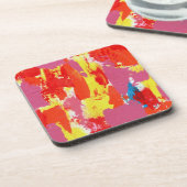 Abstracte uitdrukking nr. 7 van Michael Moffa Bier Onderzetter (Linkerzijde)