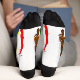 Abstracte uitdrukking van menselijke figuren in be sokken